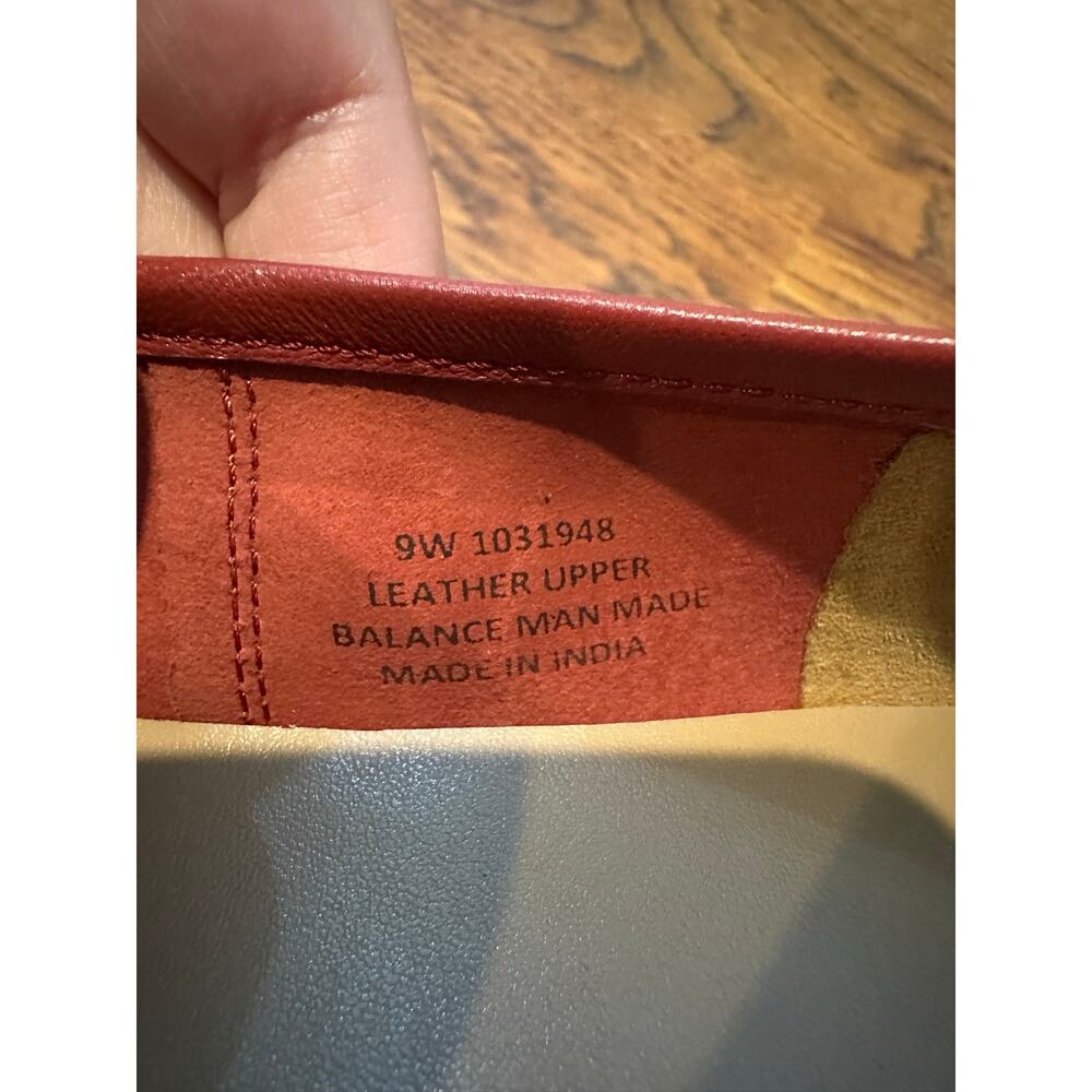 Array Freedom Square Toe Leather Loafers Red Size… - image 8